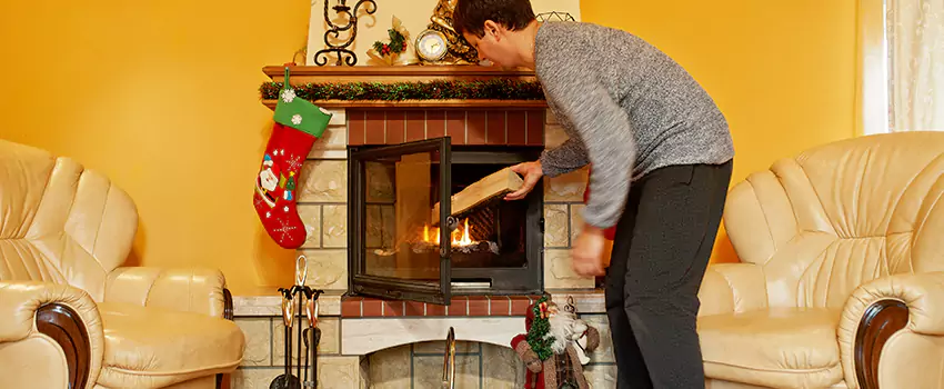 Rusted Metal Fireplace Restoration in Waco, Texas